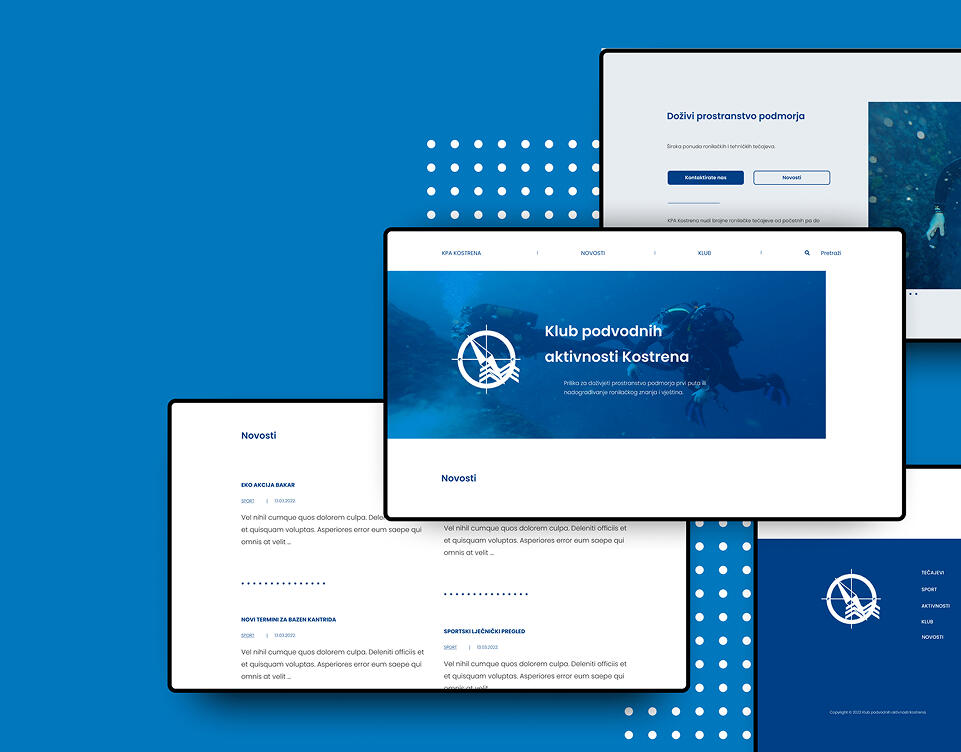 KPA Kostrena diving club: Website Redesign